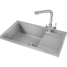 Кухонная мойка GRANULA GR-7805 алюминиум 7805 ALYUMIHIYM